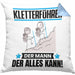Kletterführer Kissen mit Füllung 40x40 Geschenk für Kletterführer Der Mann Der Alles Kann Geschenkidee zum Geburtstag (Grau) Blau Trendation