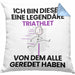Triathlet Geschenk Kissen mit Füllung 40x40 Lustige Geschenkidee Geburtstag für Triathlet Ich Bin Dieser Legendäre Triathlet Von Dem Alle Geredet Haben (Grau) Blau Trendation