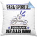 Para-Sportler Kissen mit Füllung 40x40 Geschenk für Para-Sportler Der Mann Der Alles Kann Geschenkidee zum Geburtstag (Grau) Blau Trendation