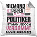 Politiker Geschenk Kissen mit Füllung 40x40 Lustige Geschenkidee für Politiker Geburtstag Niemand Ist Perfekt Aber Als Politiker Ist Man Nah Dran (Grau) Grau Trendation