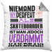 Skateboarder Geschenk Kissen mit Füllung 40x40 Lustige Geschenkidee für Skateboarder Geburtstag Niemand Ist Perfekt Aber Als Skateboarder Ist Man Nah Dran (Grau) Grau Trendation