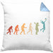 Volleyball Geschenk Kissen mit Füllung 40x40 Evolution Coach Herren Mädchen Kaffee Zubehör Volleyball-Spieler Spielerin (Grau) Blau Trendation