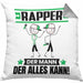 Rapper Kissen mit Füllung 40x40 Geschenk für Rapper Der Mann Der Alles Kann Geschenkidee zum Geburtstag (Grau) Grau Trendation