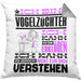 Vogelzüchter Geschenk Kaffee-Kissen mit Füllung 40x40 Geschenkidee für Vogelzüchter Ich Bin Vogelzüchter Ich Kann Es Dir Erklären Jedoch Nicht Für Dich Verstehen Spruch Lustig (Grau) Grau Trendation