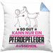 Pferdepfleger Geschenk Kissen mit Füllung 40x40 So Gut Kann Nur Ein Pferdepfleger Aussehen Geschenkidee (Grau) Blau Trendation