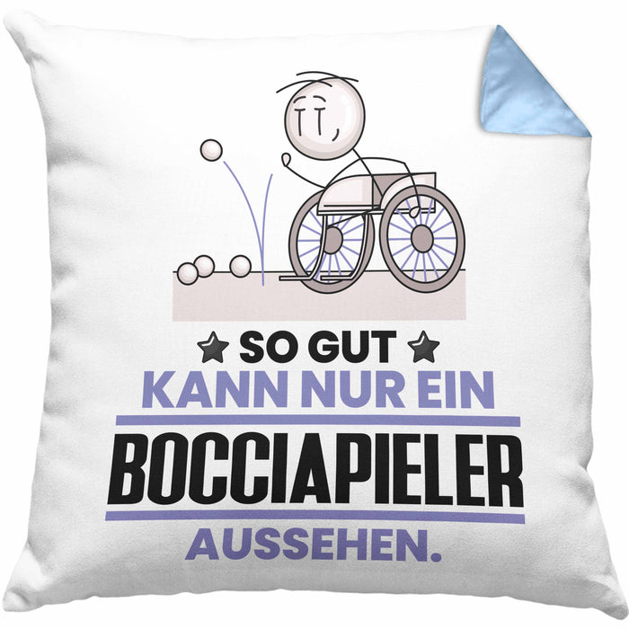 Bocciapieler Geschenk Kissen mit Füllung 40x40 So Gut Kann Nur Ein Bocciapieler Aussehen Geschenkidee (Grau) Blau Trendation