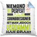 Sounddesigner Geschenk Kissen mit Füllung 40x40 Lustige Geschenkidee für Sounddesigner Geburtstag Niemand Ist Perfekt Aber Als Sounddesigner Ist Man Nah Dran (Grau) Blau Trendation