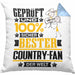 Country-Fan Geschenk Lustiger Spruch für Country-Fan Geschenkidee Bester Country-Fan Der WeltKissen mit Füllung 40x40 (Grau) Blau Trendation