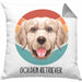 Golden Retriever Besitzer Kissen mit Füllung 40x40 Geschenk Lustiger Spruch Geschenkidee Golden Retriever Mama Papa (Grau) Grau Trendation