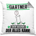 Gärtner Kissen mit Füllung 40x40 Geschenk für Gärtner Der Mann Der Alles Kann Geschenkidee zum Geburtstag (Grau) Grau Trendation