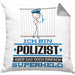 Polizist Geschenk Kissen mit Füllung 40x40 Ich Bin Polizist Aber Sag Doch Einfach Superheld Lustige Geschenkdiee für Polizist (Grau) Grau Trendation