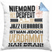 Jazz-Liebhaber Geschenk Kissen mit Füllung 40x40 Lustige Geschenkidee für Jazz-Liebhaber Geburtstag Niemand Ist Perfekt Aber Als Jazz-Liebhaber Ist Man Nah Dran (Grau) Blau Trendation