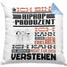 Hiphop-Produzent Geschenk Kissen mit Füllung 40x40 Geschenkidee für Hiphop-Produzent Geburtstag Lustig Ich Bin Hiphop-Produzent Ich Kann Es Dir Erklären Aber Nicht Für Dich Verstehen (Grau) Blau Trendation