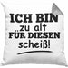 Lustige Kissen mit Füllung 40x40 mit Spruch "Ich Bin Zu Alt Für Diesen Scheiß" Lustige Geschenkidee (Grau) Grau Trendation