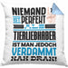 Tierwohlhaber Geschenk Kissen mit Füllung 40x40 Lustige Geschenkidee für Tierwohlhaber Geburtstag Niemand Ist Perfekt Aber Als Tierwohlhaber Ist Man Nah Dran (Grau) Blau Trendation