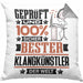 Klangkünstler Geschenk Lustiger Spruch für Klangkünstler Geschenkidee Bester Klangkünstler Der WeltKissen mit Füllung 40x40 (Grau) Grau Trendation