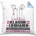 Klassikliebhaber Geschenk Kissen mit Füllung 40x40 Ich Bin Klassikliebhaber Aber Sag Doch Einfach Superheld Lustige Geschenkdiee für Klassikliebhaber (Grau) Blau Trendation