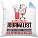 Journalist Geschenk Kissen mit Füllung 40x40 Ich Bin Journalist Aber Sag Doch Einfach Superheld Lustige Geschenkdiee für Journalist (Grau) Blau Trendation