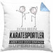 Karatesportler Geschenk Kissen mit Füllung 40x40 Ich Bin Karatesportler Aber Sag Doch Einfach Superheld Lustige Geschenkdiee für Karatesportler (Grau) Blau Trendation
