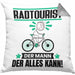 Radtourist Kissen mit Füllung 40x40 Geschenk für Radtourist Der Mann Der Alles Kann Geschenkidee zum Geburtstag (Grau) Grau Trendation