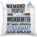 Musikberater Geschenk Kissen mit Füllung 40x40 Lustige Geschenkidee für Musikberater Geburtstag Niemand Ist Perfekt Aber Als Musikberater Ist Man Nah Dran (Grau) Blau Trendation