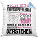 Laufgruppenleiter Geschenk Kaffee-Kissen mit Füllung 40x40 Geschenkidee für Laufgruppenleiter Ich Bin Laufgruppenleiter Ich Kann Es Dir Erklären Jedoch Nicht Für Dich Verstehen Spruch Lustig (Grau) Blau Trendation