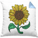 Lustige Sonnenblume Kissen mit Füllung 40x40 Geschenk für Sonnenblumenliebhaber (Grau) Blau Trendation