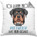 Rottweiler Besitzer Kissen mit Füllung 40x40 Geschenk Lustiger Spruch Geschenkidee Ich Kann Nicht Mein Rottweiler Hat Nein Gesagt (Grau) Grau Trendation