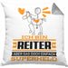 Reiter Geschenk Kissen mit Füllung 40x40 Ich Bin Reiter Aber Sag Doch Einfach Superheld Lustige Geschenkdiee für Reiter (Grau) Grau Trendation