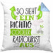 So Sieht Ein Richtig Cooler Radtourist Aus Geschenk Kissen mit Füllung 40x40 Lustiger Spruch Geschenkidee (Grau) Blau Trendation