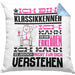 Klassikkenner Geschenk Kissen mit Füllung 40x40 Lustige Geschenkdiee für einen Klassikkenner Geburtstag Ich Bin Klassikkenner Ich Kann Es Dir Erklären Aber Nicht Für Dich Verstehen (Grau) Blau Trendation