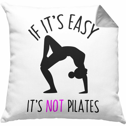 Pilates Kissen mit Füllung 40x40 Geschenk Frauen Spruch Yoga (Grau) Grau Trendation