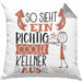 Kellner Kissen mit Füllung 40x40 Geschenk So Sieht Ein RIchtig Cooler Kellner Aus Geschenkidee Lustiger Spruch Geburtstag (Grau) Grau Trendation