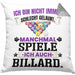 Billard Pool Kissen mit Füllung 40x40 Geschenk Ich Bin Nicht immer Schlecht Gelaunt Billard-Spieler (Grau) Grau Trendation