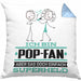 Pop-Fan Geschenk Kissen mit Füllung 40x40 Ich Bin Pop-Fan Aber Sag Doch Einfach Superheld Lustige Geschenkdiee für Pop-Fan (Grau) Blau Trendation