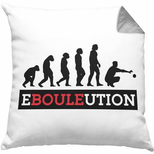 Boule Kissen mit Füllung 40x40 Geschenk Boule-Spieler Geschenkidee Spruch Ebouleution (Grau) Grau Trendation