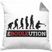 Boule Kissen mit Füllung 40x40 Geschenk Boule-Spieler Geschenkidee Spruch Ebouleution (Grau) Grau Trendation