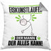 Eiskunstläufer Kissen mit Füllung 40x40 Geschenk für Eiskunstläufer Der Mann Der Alles Kann Geschenkidee zum Geburtstag (Grau) Grau Trendation