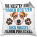 Jack Russell Besitzer Kissen mit Füllung 40x40 Geschenk Lustiger Spruch Geschenkidee Besitzerin Jack Russell Haben Personal (Grau) Grau Trendation