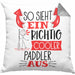 So Sieht Ein Richtig Cooler Paddler Aus Geschenk Kissen mit Füllung 40x40 Lustiger Spruch Geschenkidee (Grau) Grau Trendation