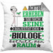 Biologe Geschenk Kissen mit Füllung 40x40 Lustiger Spruch Erheben Sie Sich Der Biologe Betritt den Raum (Grau) Grau Trendation