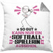 Softballspielerin Geschenk Kissen mit Füllung 40x40 So Gut Kann Nur Ein Softballspielerin Aussehen Geschenkidee (Grau) Grau Trendation