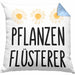 Pflanzenflüsterer Gärtner Kissen mit Füllung 40x40 mit Spruch Garten Hobbygärtner Geschenk Lustig Gärtnerin Geschenkidee (Grau) Blau Trendation