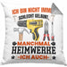Heimwerker Geschenk Kissen mit Füllung 40x40 Ich Bin Nicht immer Schlecht Gelaunt Männer Heimwerker (Grau) Grau Trendation