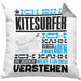 Kitesurfer Geschenk Kaffee-Kissen mit Füllung 40x40 Geschenkidee für Kitesurfer Ich Bin Kitesurfer Ich Kann Es Dir Erklären Jedoch Nicht Für Dich Verstehen Spruch Lustig (Grau) Grau Trendation