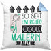 Malerin Geschenk Kissen mit Füllung 40x40 Lustig Geschenkidee für Malerin Geburtstag So Sieht Eine Richtig Coole Malerin Aus Frauen Spruch (Grau) Blau Trendation