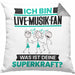 Live-Musik-Fan Kissen mit Füllung 40x40 Geschenk für Live-Musik-Fan Geburtstag Lustiger Spruch Was Ist Deine Superkraft (Grau) Grau Trendation