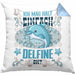 Delfine Kissen mit Füllung 40x40 Geschenk Delfinliebhaber Geschenkidee Spruch Mädchen (Grau) Blau Trendation