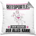 Reitsportler Kissen mit Füllung 40x40 Geschenk für Reitsportler Der Mann Der Alles Kann Geschenkidee zum Geburtstag (Grau) Grau Trendation