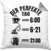 Baustelle Kissen mit Füllung 40x40 Geschenk Der Perfekte Tag Bauarbeiter Geschenkidee für Männer Baggerfahrer Bagger Baggerführer (Grau) Grau Trendation